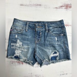 Vigoss Girls Frayed/Distressed Size 8 Jean Shorts